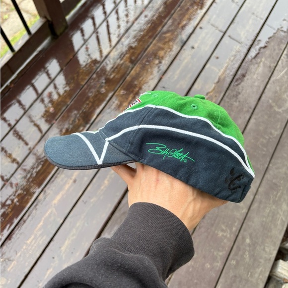 NASCAR interstate batteries #18 bobby labonte hat green adjustable - Picture 4 of 7